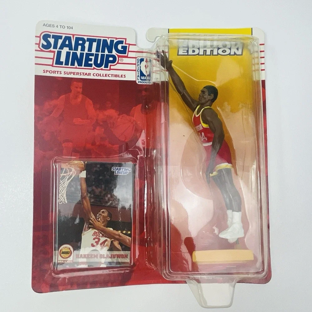 1994 Starting Lineup NBA Hakeem Olajuwon Houston Rockets Red Uniform